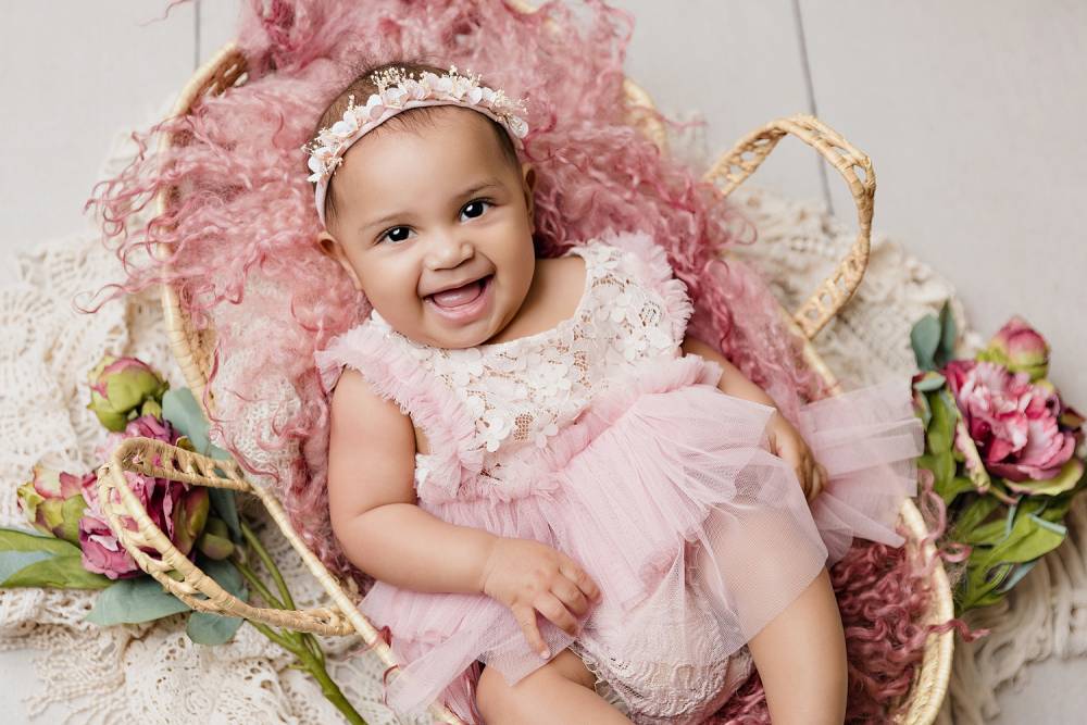 montpellier photographe bebe fleurs